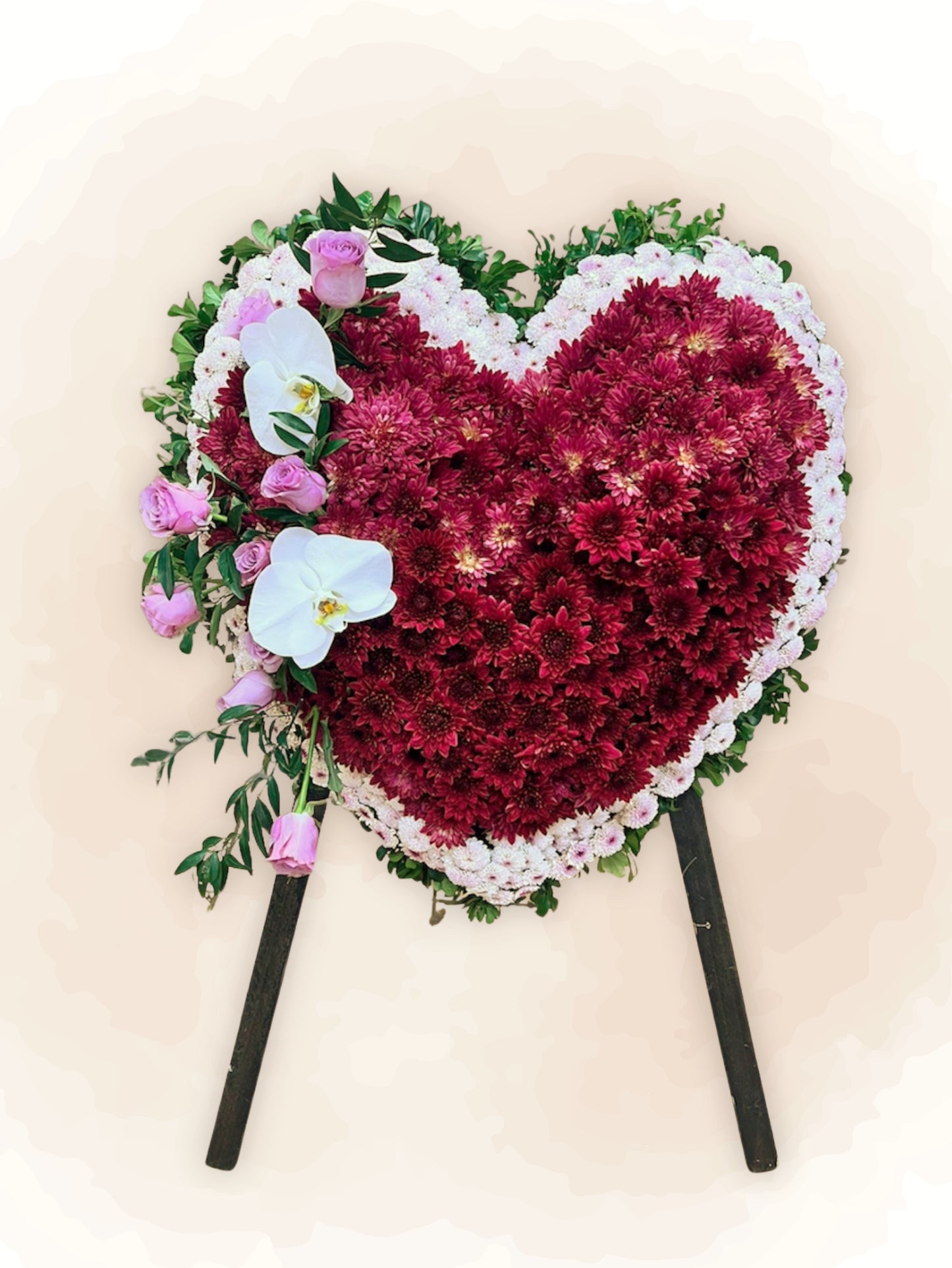 帛事心形花牌 001