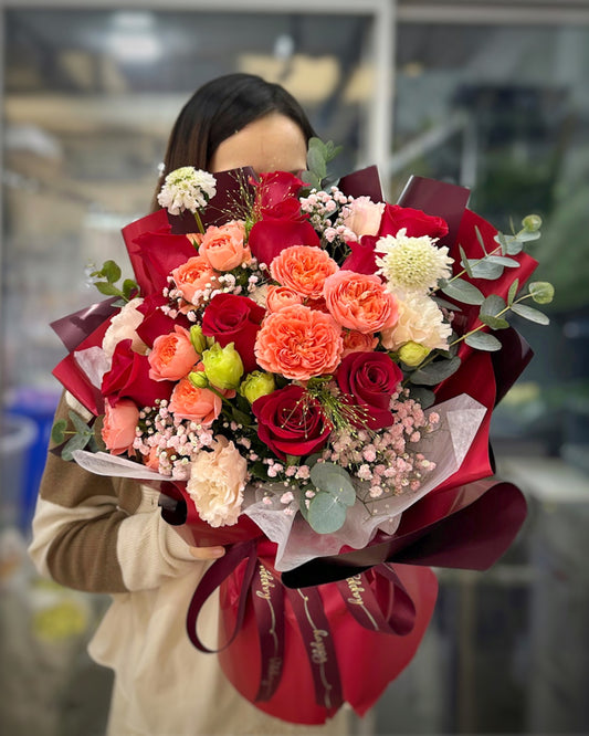 進口玫瑰花束 001