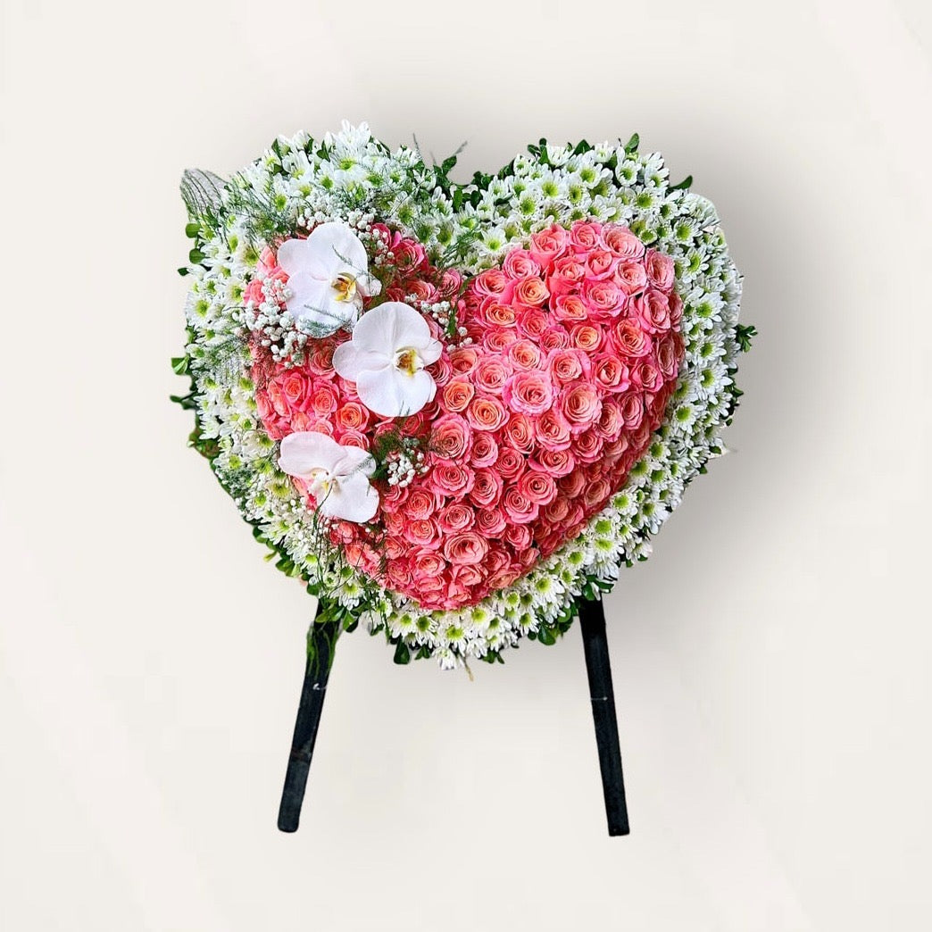 帛事心形花牌 002