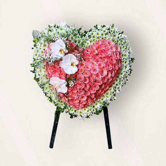 帛事心形花牌 002