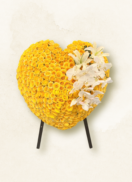 帛事心形花牌 005