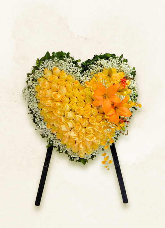 帛事心形花牌 008