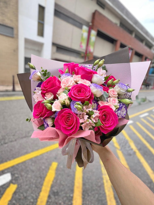 進口玫瑰花束 010